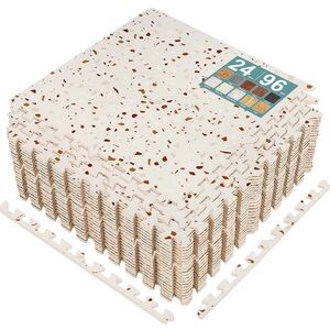 Sorbus Terrazzo Pattern Foam Interlocking Floor Tiles